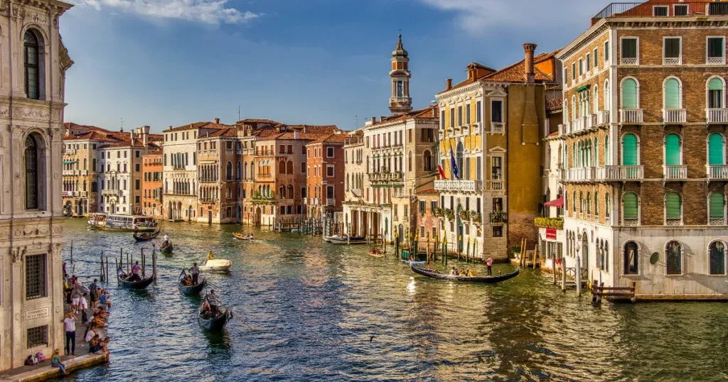 Scenic view of Venice, showcasing one of the best places to stay in italy​.